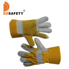 Reinforced Cow Leather Construction Safety Gloves